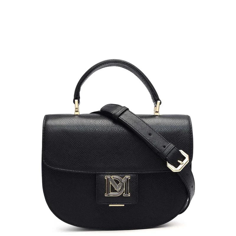 Da Milano Small Franzy Leather Satchel - Black